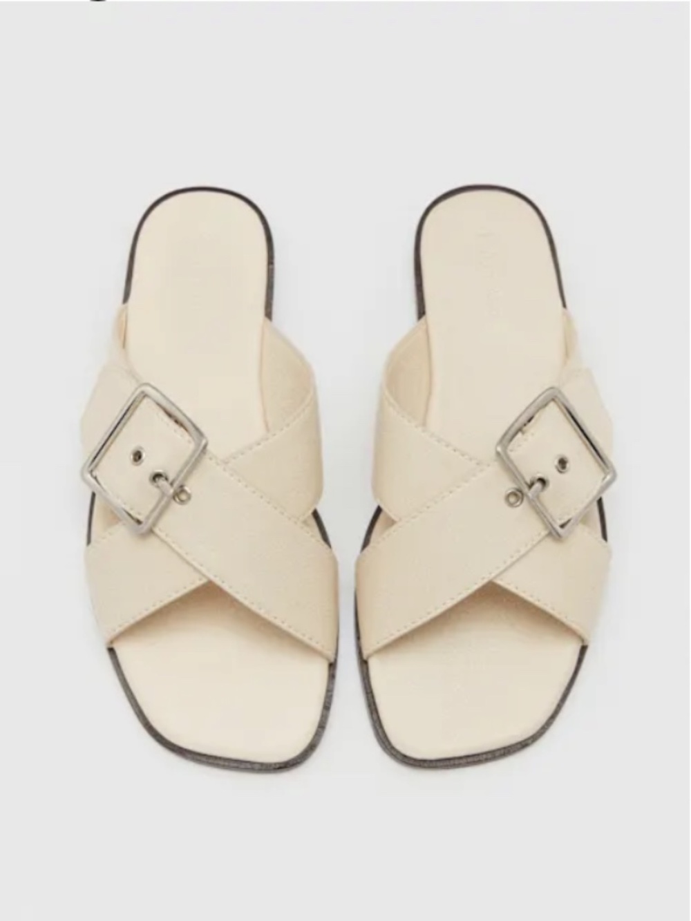 Reformation Etta Flat Buckle Sandal